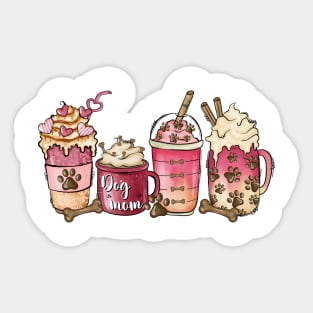 Cup Of Coffee Animal Dog Mom Valentine Day Sticker